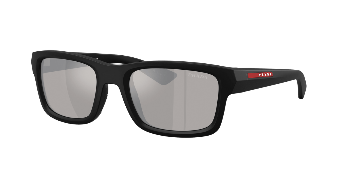 PS B10S PRADA LINEA ROSSA Matte Black/Light Grey Mirror Silver XL