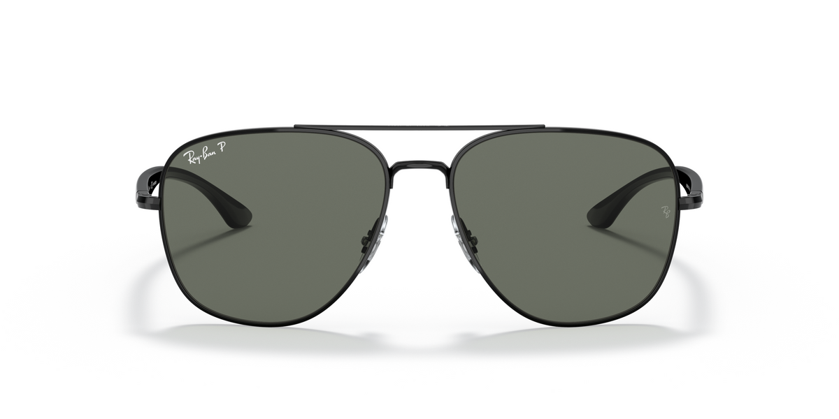 RB3683 أسود/مستقطب أخضر كلاسيكي G-15/مستقطب STD