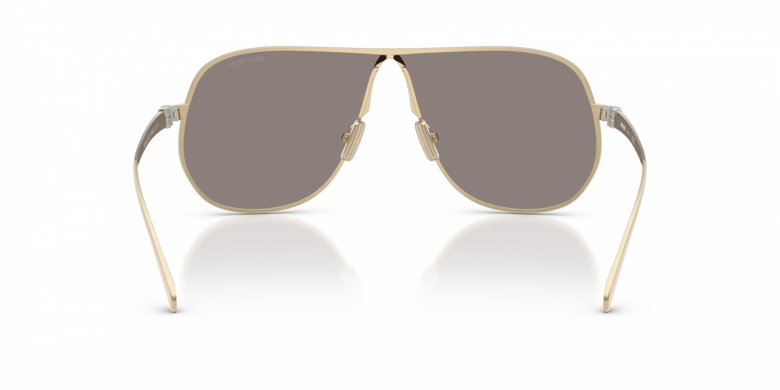 MU A56S Miu Miu ذهبي شاحب/رمادي داكن