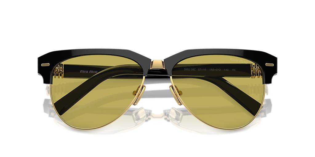 MU 09ZS ميو ميو أسود/أخضر مقاس كبير