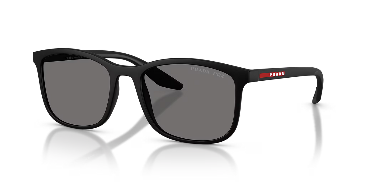 PS A08S PRADA LINEA ROSSA Rubbered Black/Dark Grey Polarized XL