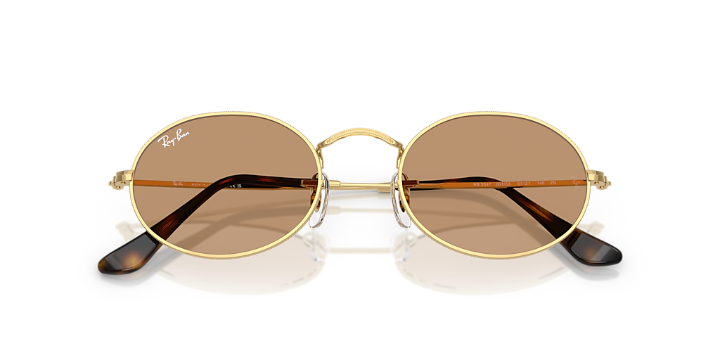 RB3547 Oval Metal Summer Capsule Ray-Ban Gold/Brown M