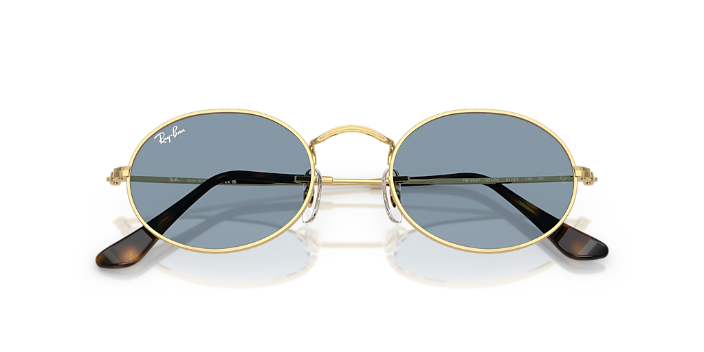 RB3547 Oval Metal Summer Capsule Ray-Ban Gold/Blue M