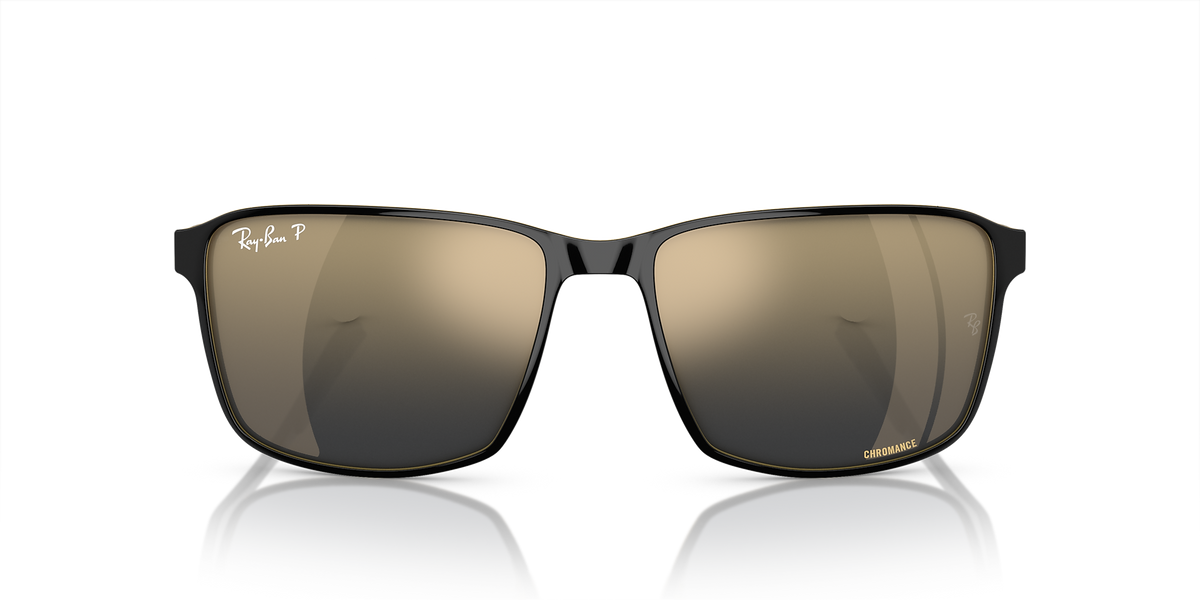 RB3721CH Ray-Ban Black on Gold/Blue/Gold XXL