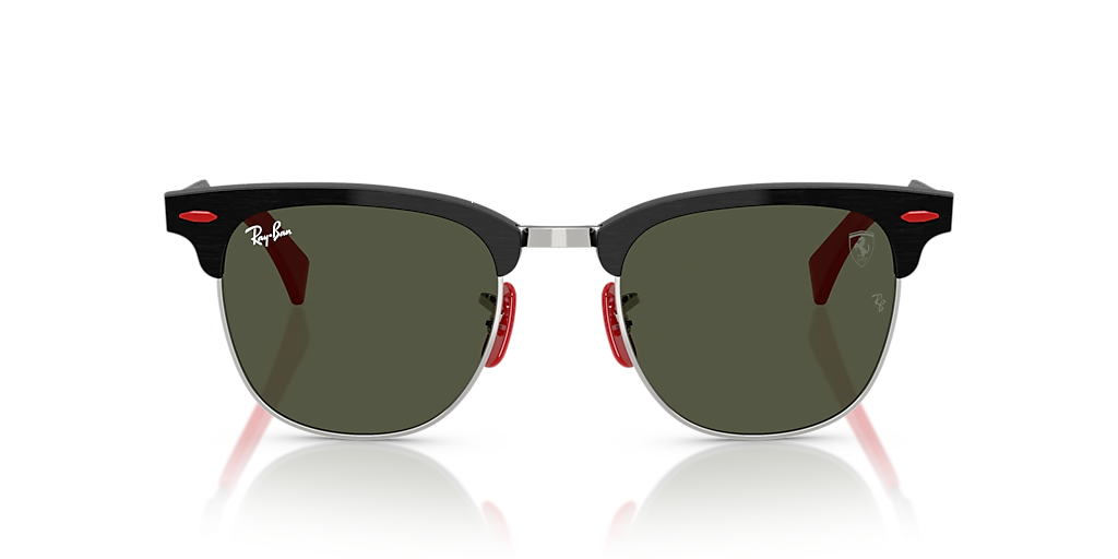 نظارة راي بان RB3807M من مجموعة سكوديريا فيراري، فضية/خضراء، مقاس كبير