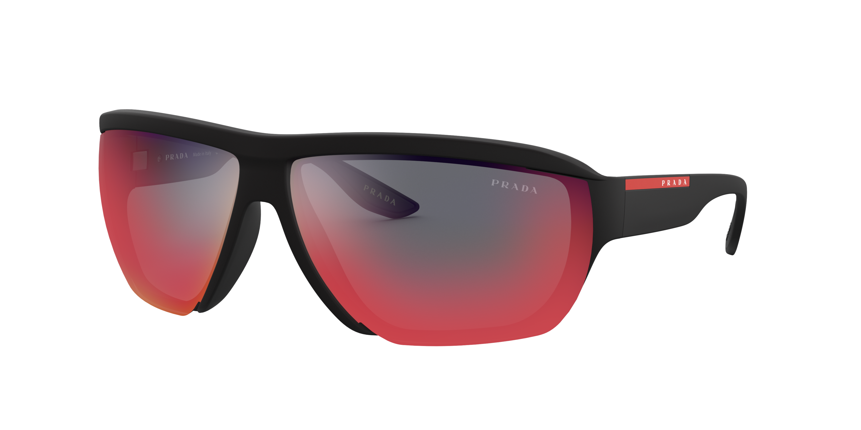 PS 09VS Black/Dark Grey Mirror Blue/Red