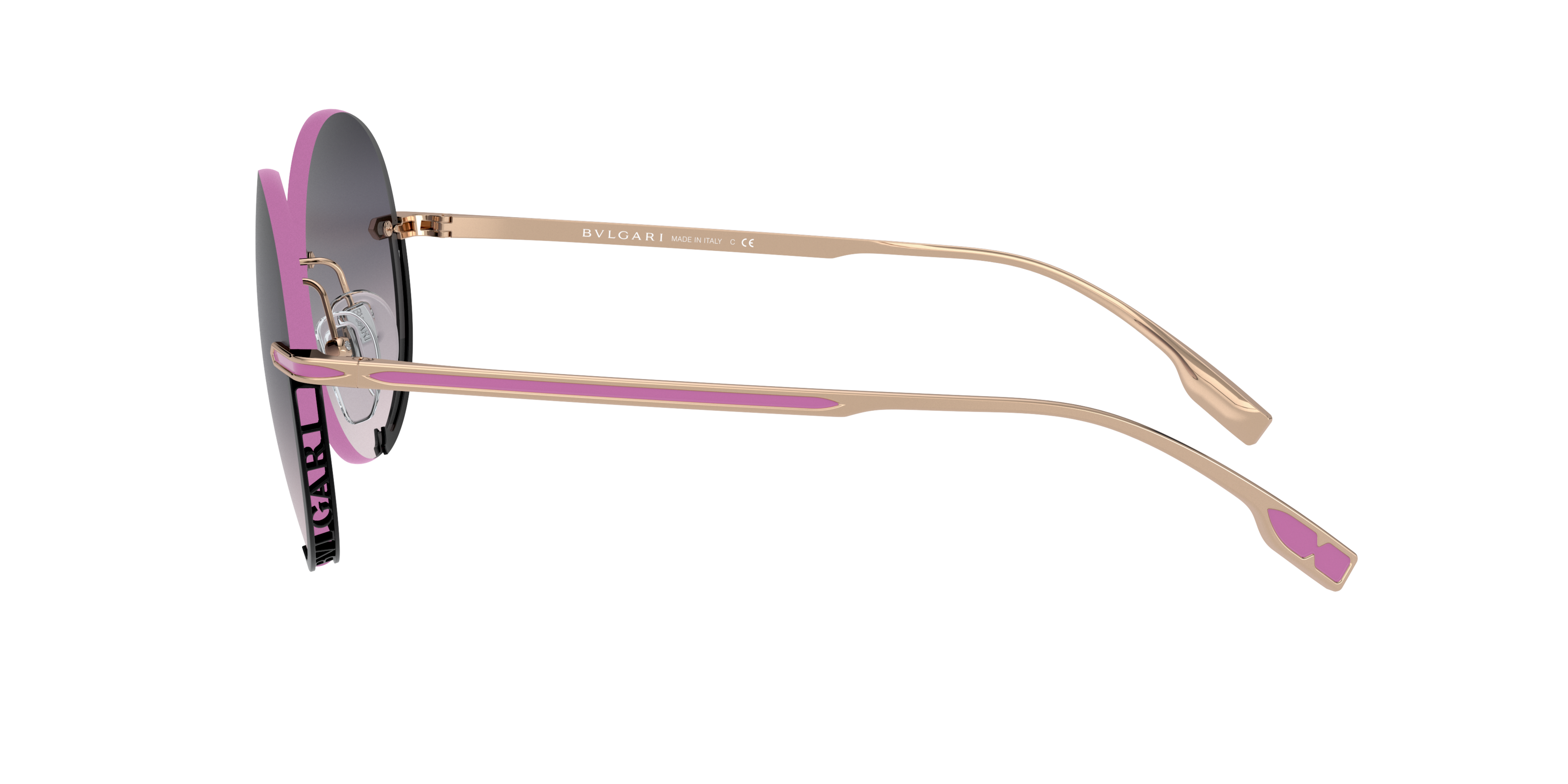 BV6153 /وردى على فضة مرآة بنفسجية